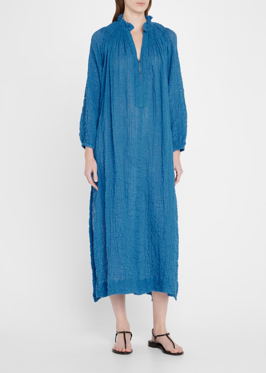 Three Graces London Pippi Crinkled Cotton Voile Maxi Dress - Bergdorf  Goodman