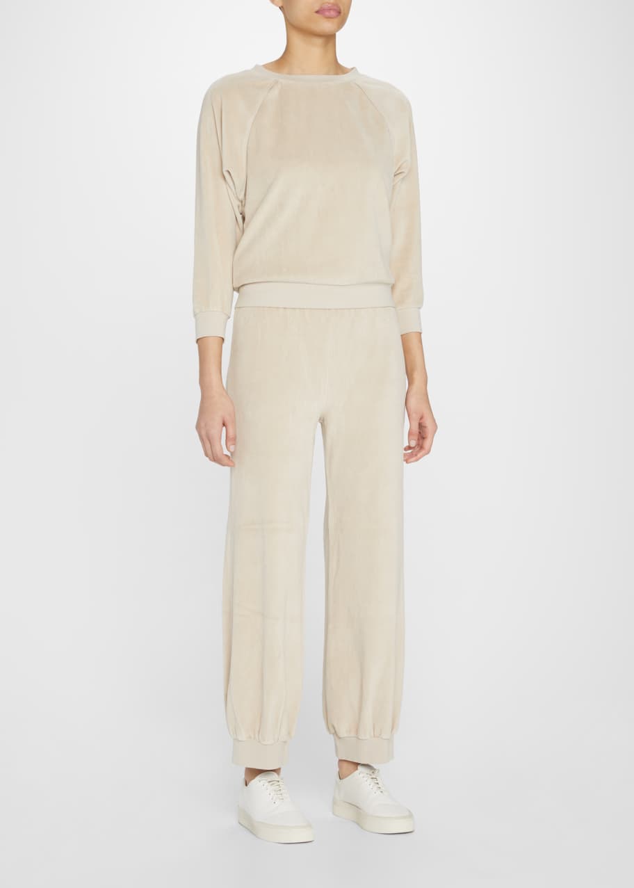 Suzie Kondi The Tosk High-Waist Velour Pants - Bergdorf Goodman