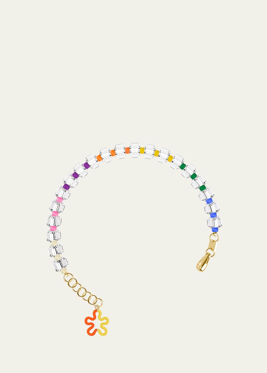 Image 1 of 1: B Multi Beaded Bracelet with Rock Crystal