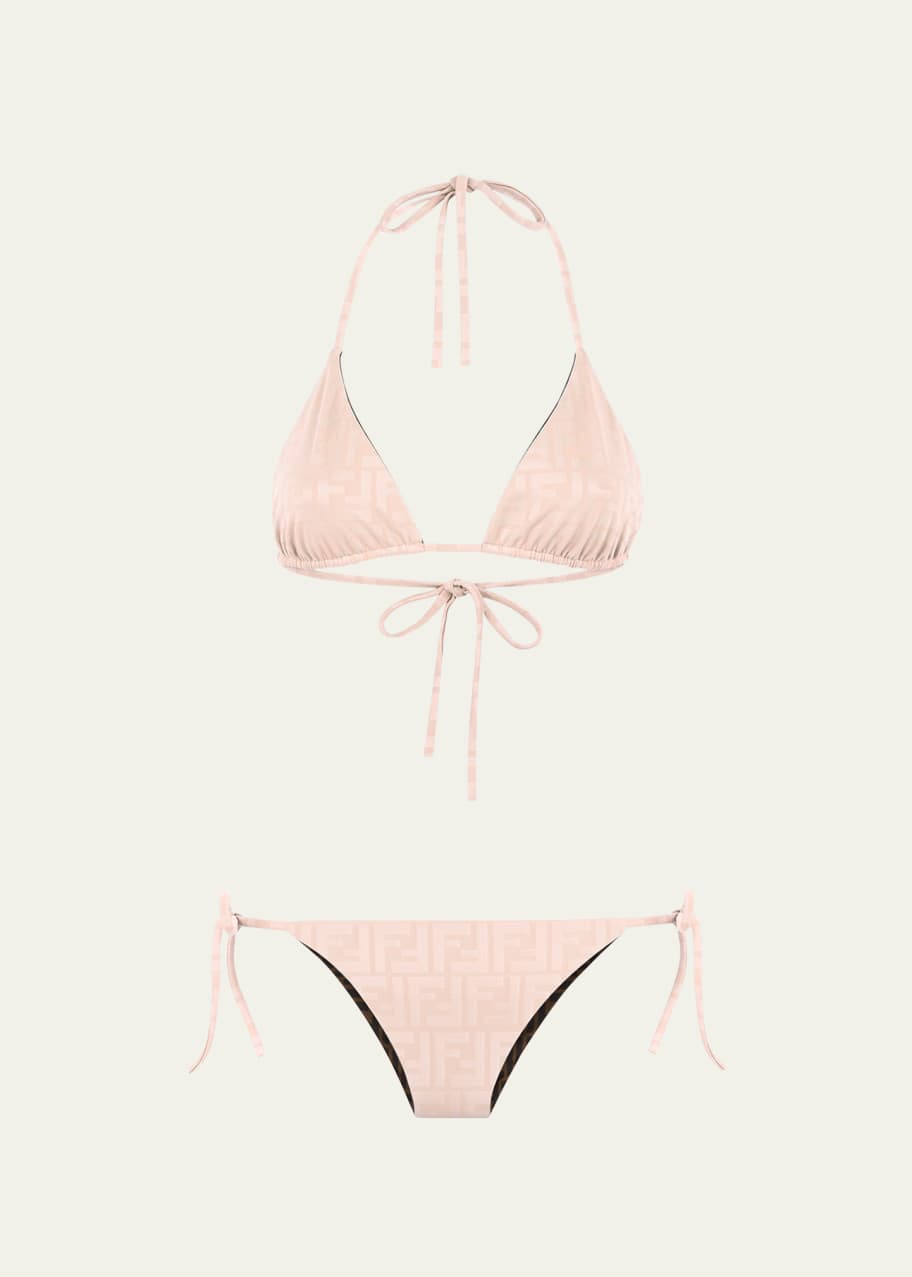 Fendi Reversible FF Logo String Two-Piece Bikini Set - Bergdorf