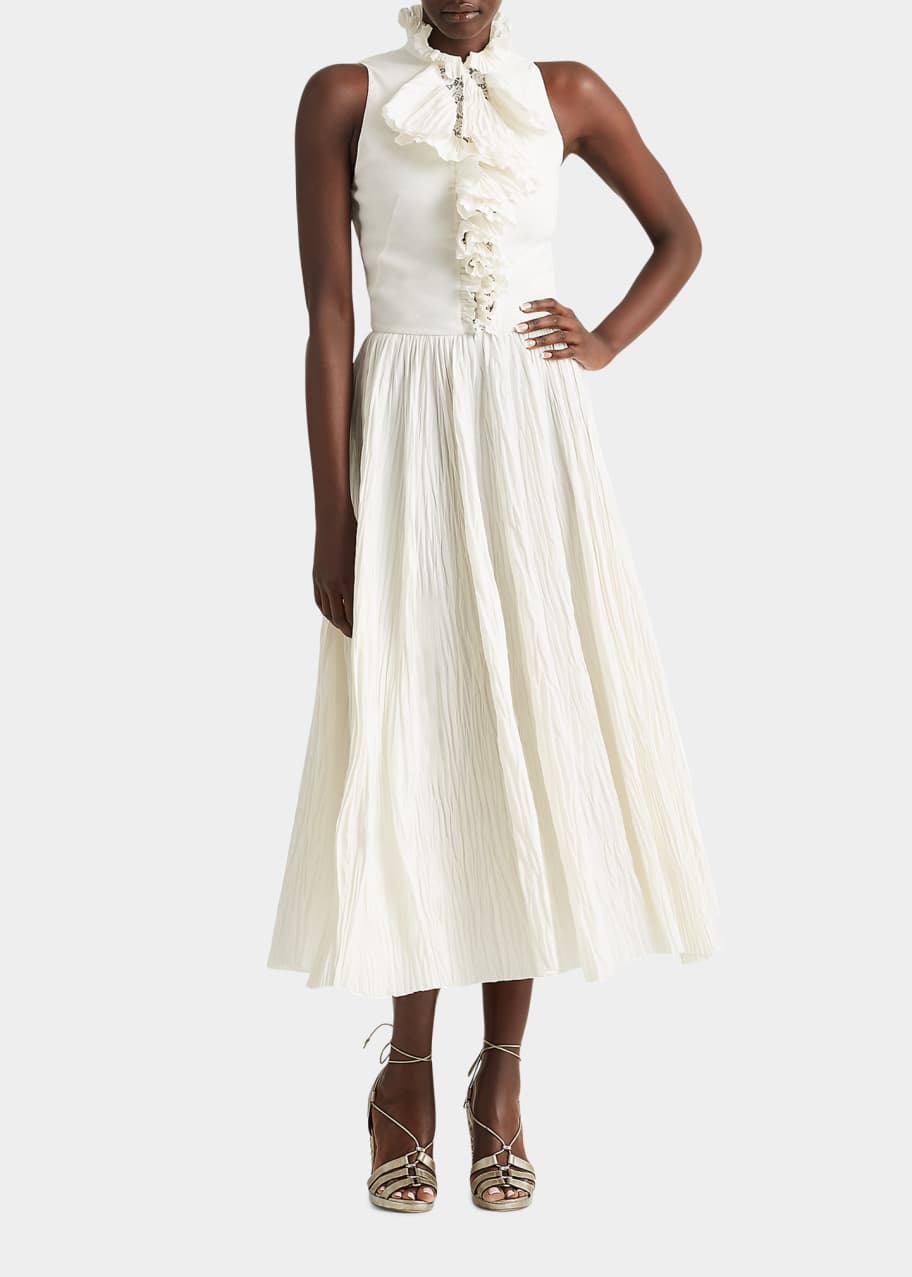 linen shell dress Linen Shell Printed Dress – Vimokana main image 0