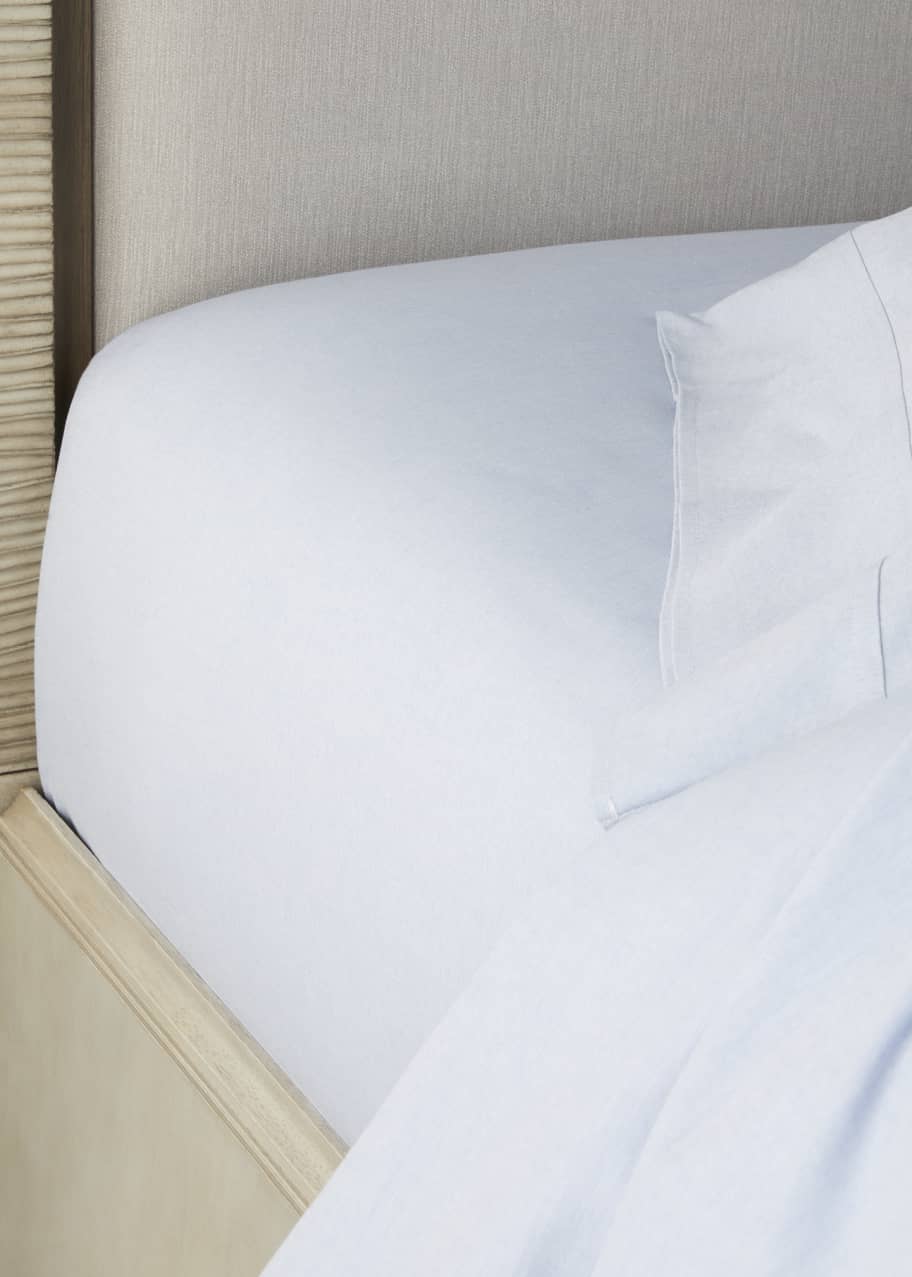 Ralph Lauren Home Workshirt Chambray Fitted Sheet, KING Bergdorf Goodman