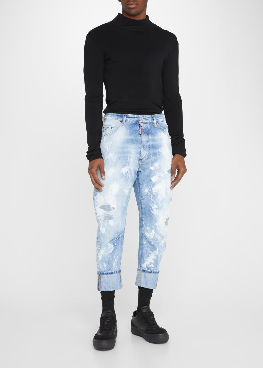 Dsquared2 Men's Combat Bleached Destroyed Jeans - Bergdorf Goodman