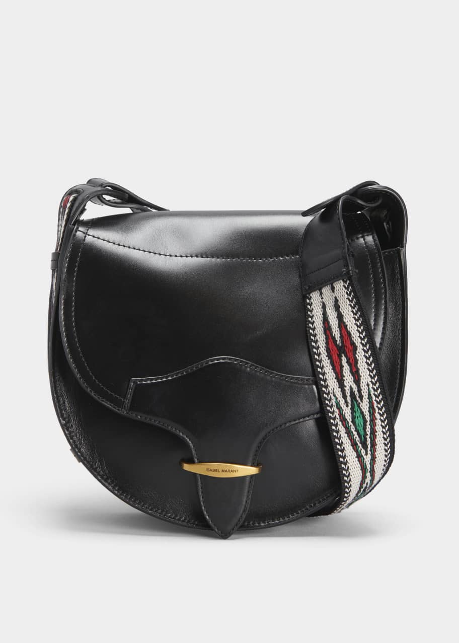 Isabel Marant Botsy Flap Leather Saddle Crossbody Bag Bergdorf Goodman