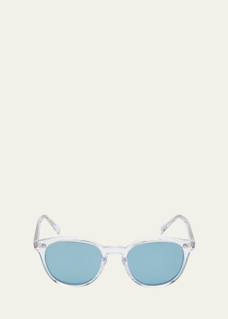Image 1 of 1: Desmon Round Polarized Acetate Sunglasses
