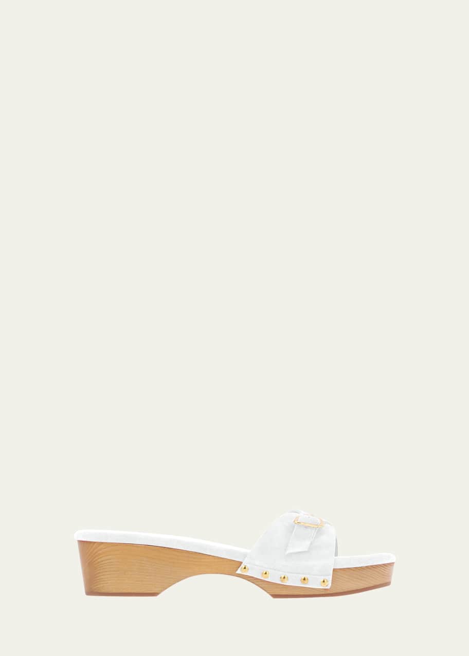 Image 1 of 1: Omonia Suede Clog Sandals