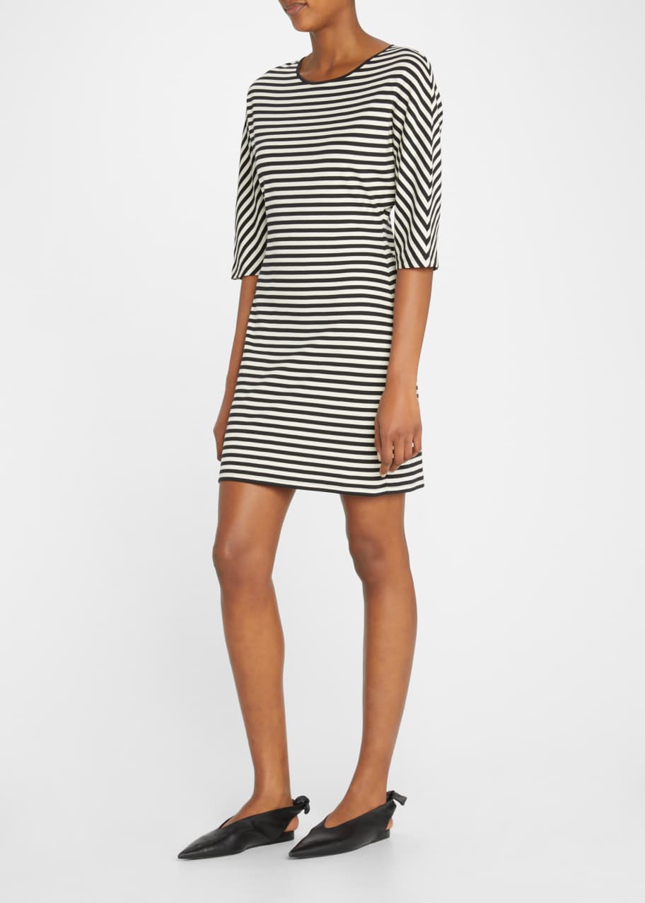 Essential Striped 3 4 Sleeve T Shirt Dress