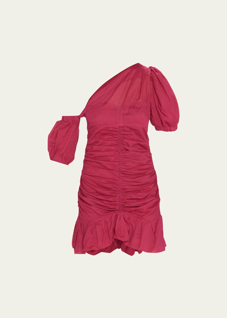 isabel marant etoile one shoulder dress Prettiest 2018 Isabel Marant Etoile Esther One Shoulder Red Floral Pri   Shrimpton Couture