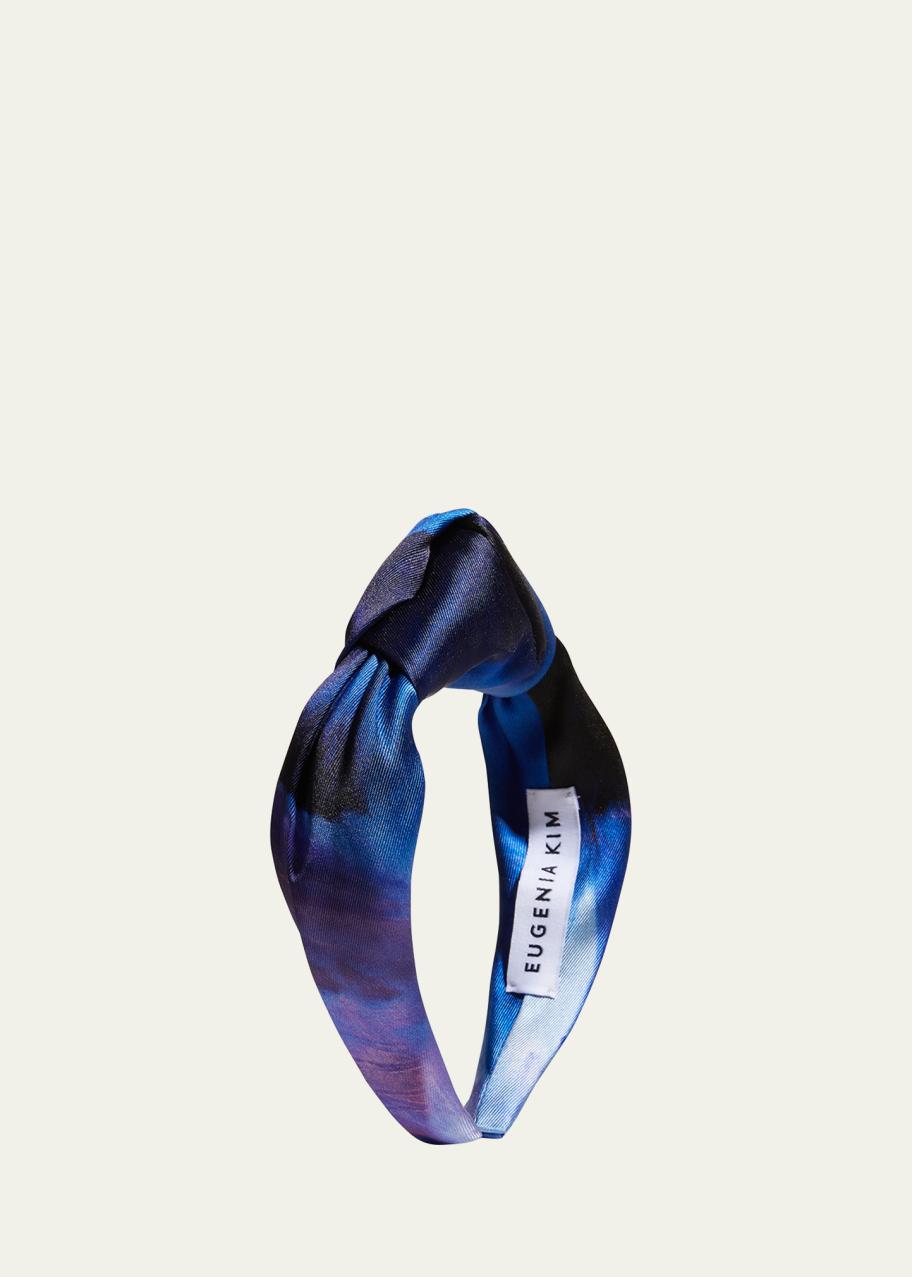 Eugenia Kim Karyn Knot Printed Satin Headband - Bergdorf Goodman