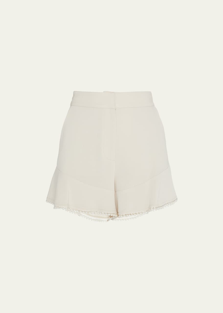 Cinq a Sept Gracey Crepe Pearl Embellished Shorts - Bergdorf Goodman
