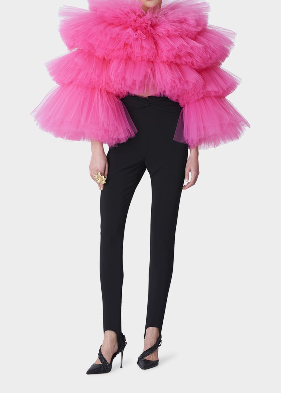 Dramatic Ruffle Tulle Bolero Jacket