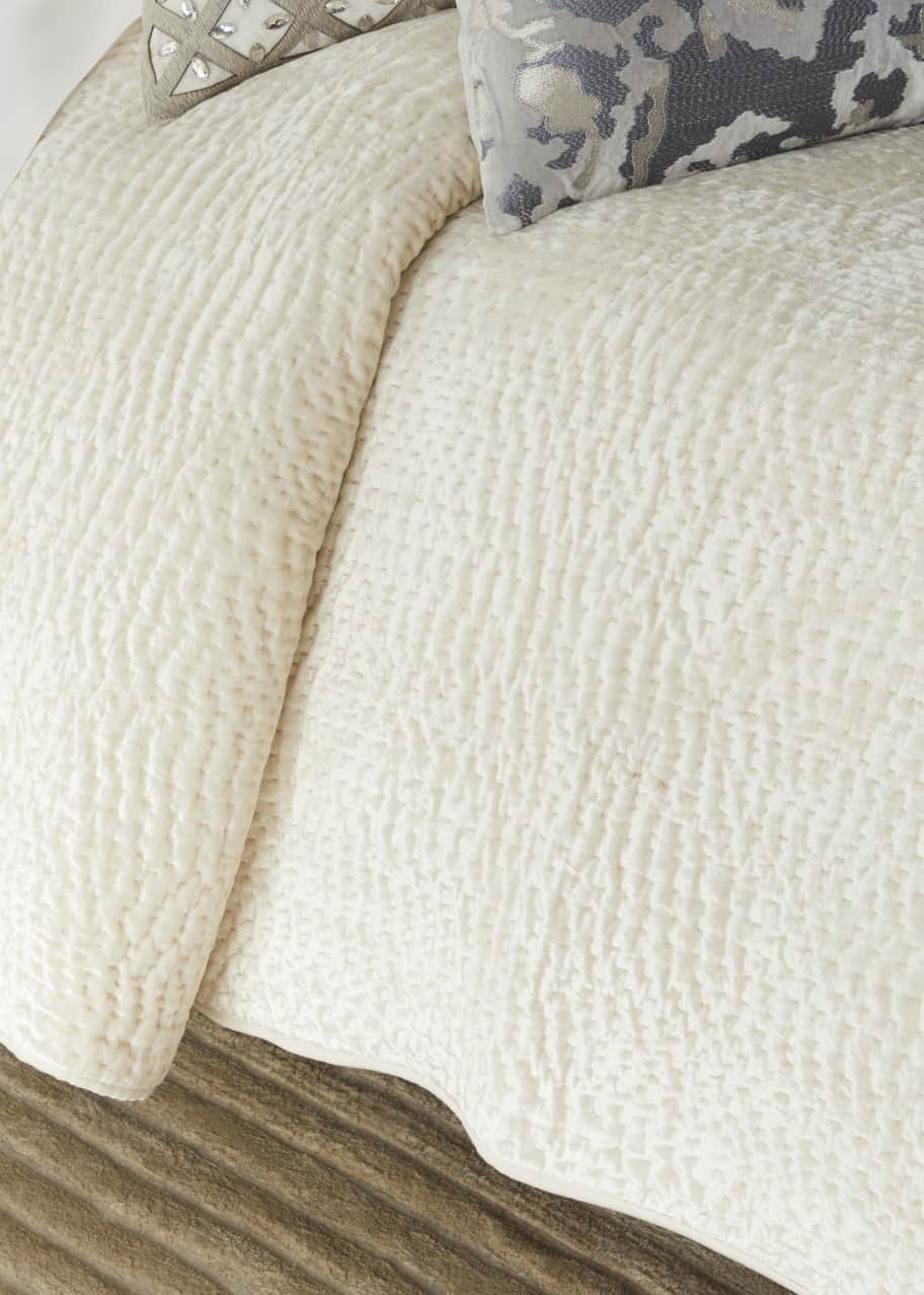 Image 1 of 1: Pickstitch Velvet Quilt, King