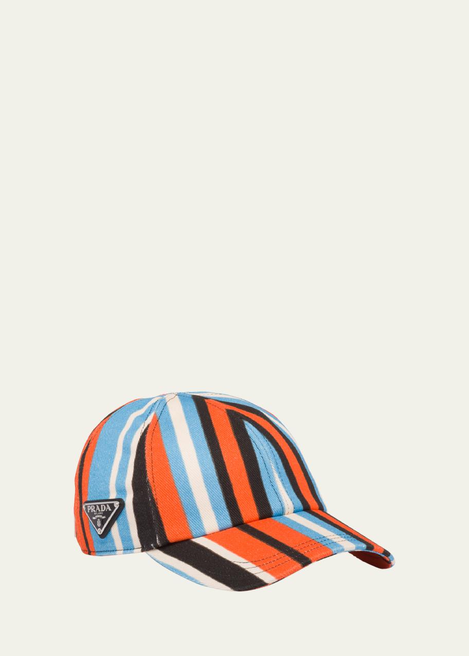 Prada Multicolor Striped Hat Prada Multicolor Striped Bucket Hat – Savonches main image 4