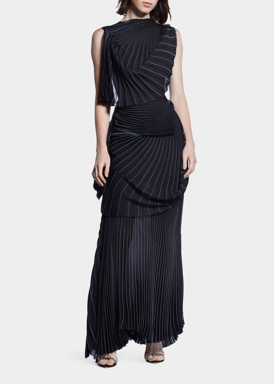 open lace back dress Bandaeu Pleated Maxi Dress