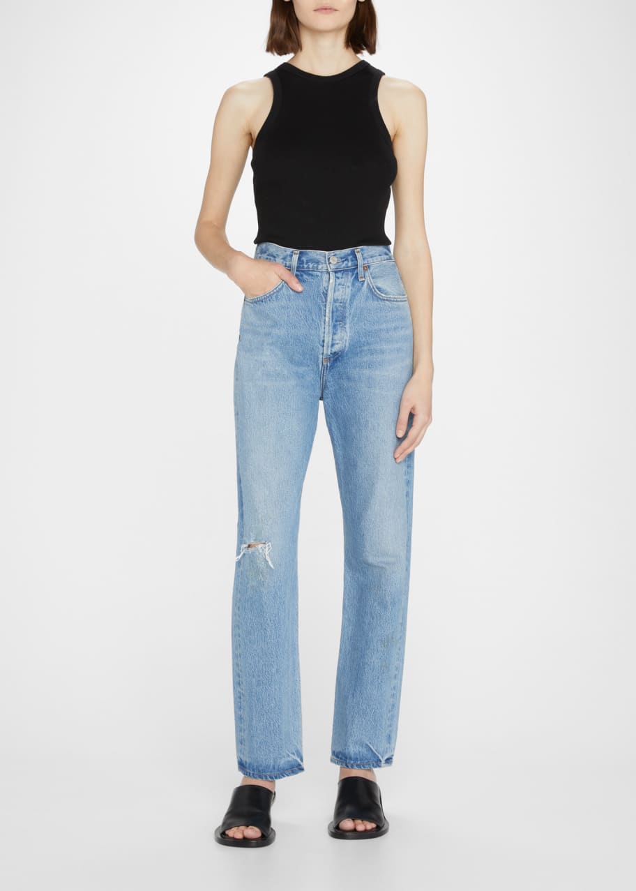 AGOLDE 90S Pinch-Waist High-Rise Straight Jeans - Bergdorf Goodman