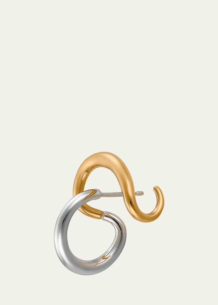 Image 1 of 1: Bo Mini Initial Hoop Earrings