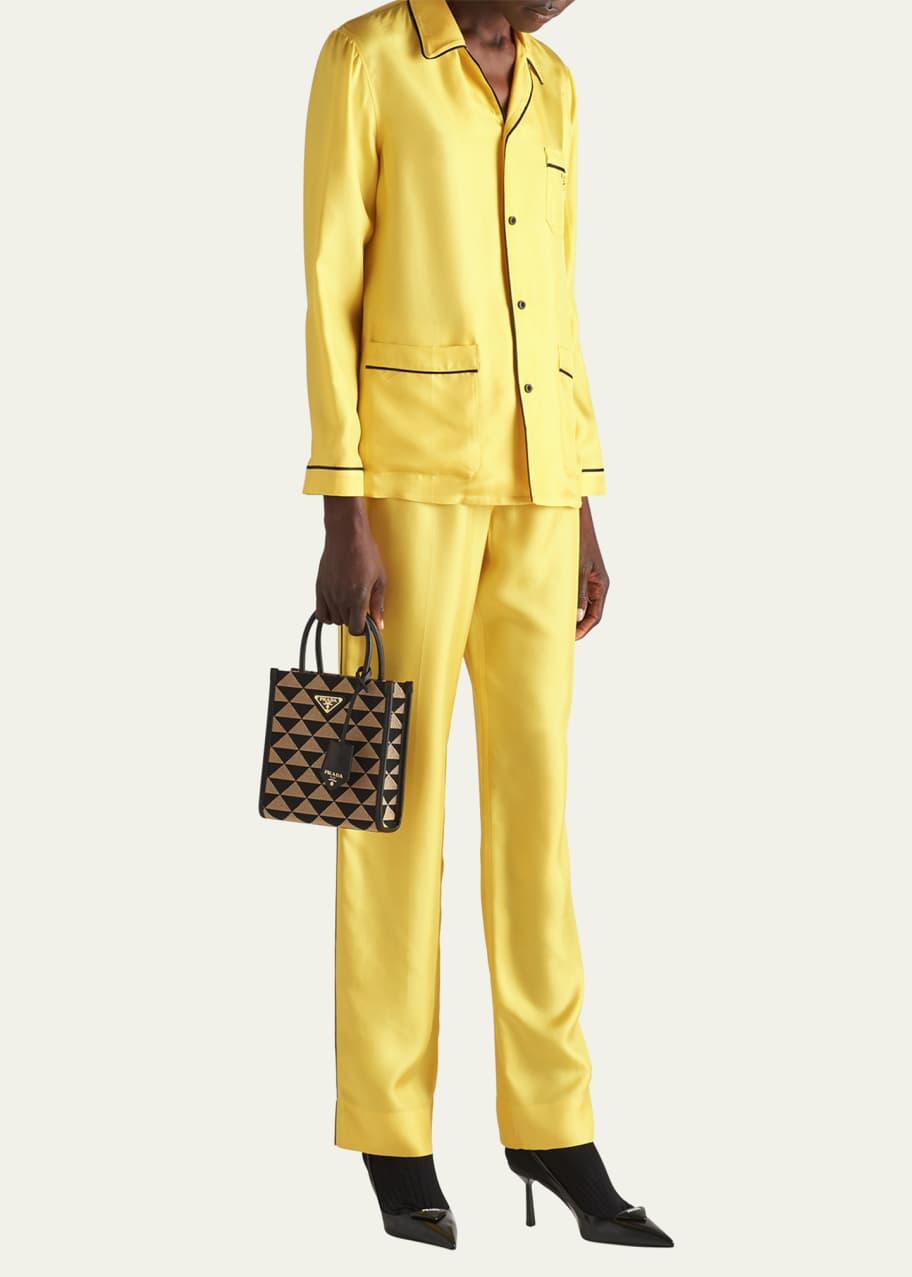 Prada Logo Print Twill Pajama Set Bergdorf Goodman
