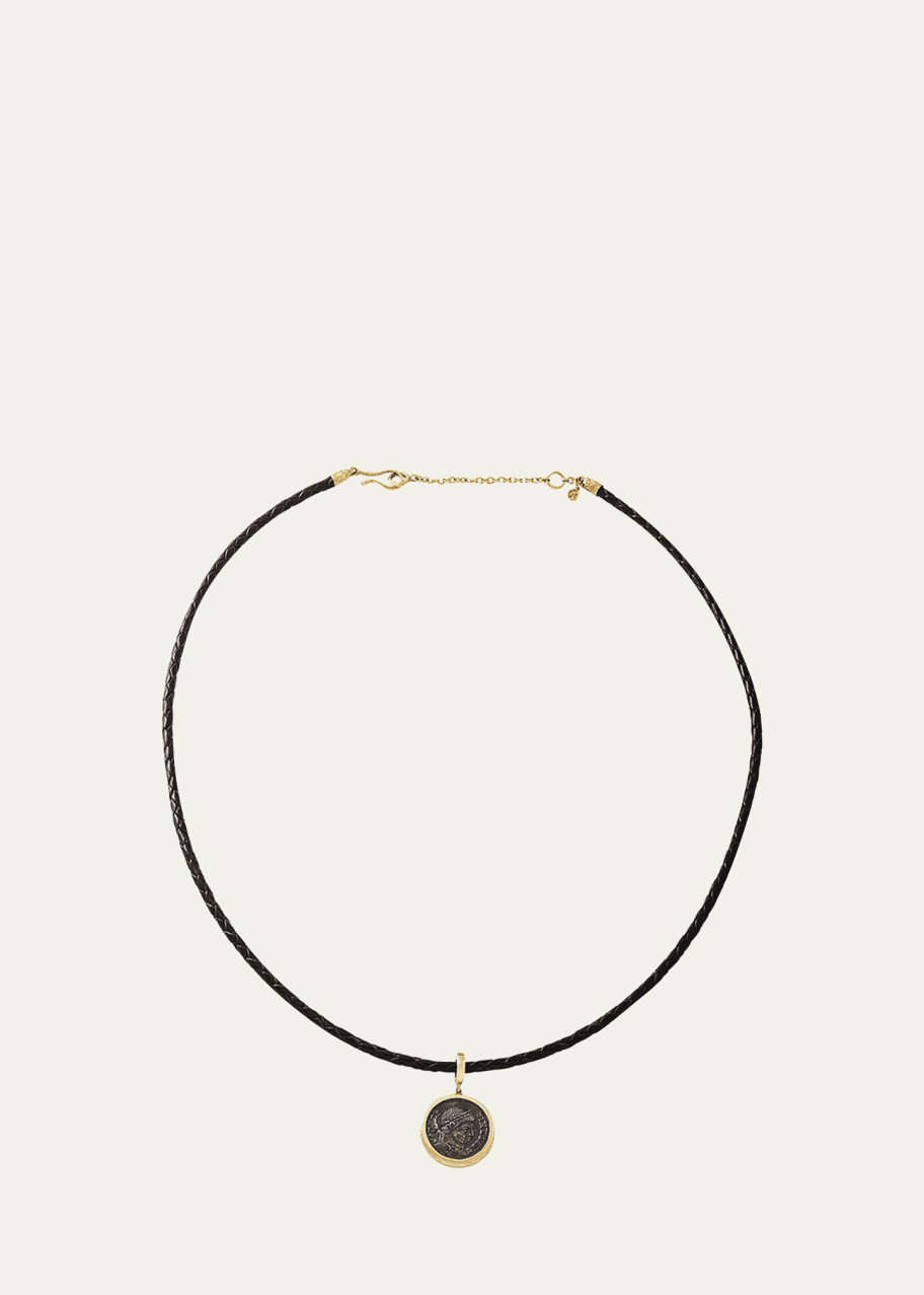 Image 1 of 1: Men's 18K Yellow Gold Ancient Constantine Coin Pendant