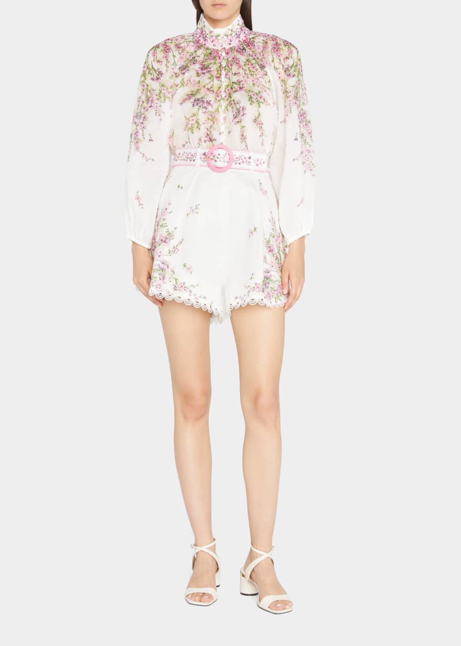 Zimmermann Jude Floral High-Neck Blouse - Bergdorf Goodman