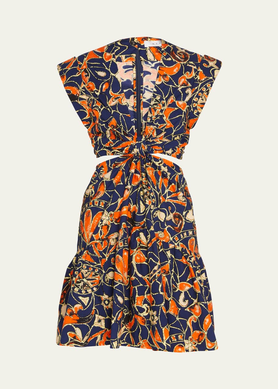 A.L.C. Lexi Floral Cut-Out Twist Front Mini Dress - Bergdorf Goodman