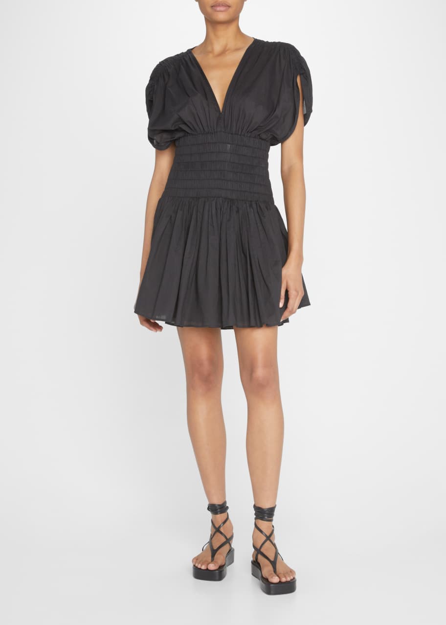 ワンピース Luna pleats mini dress ANDMARY】Luna pleats mini dress