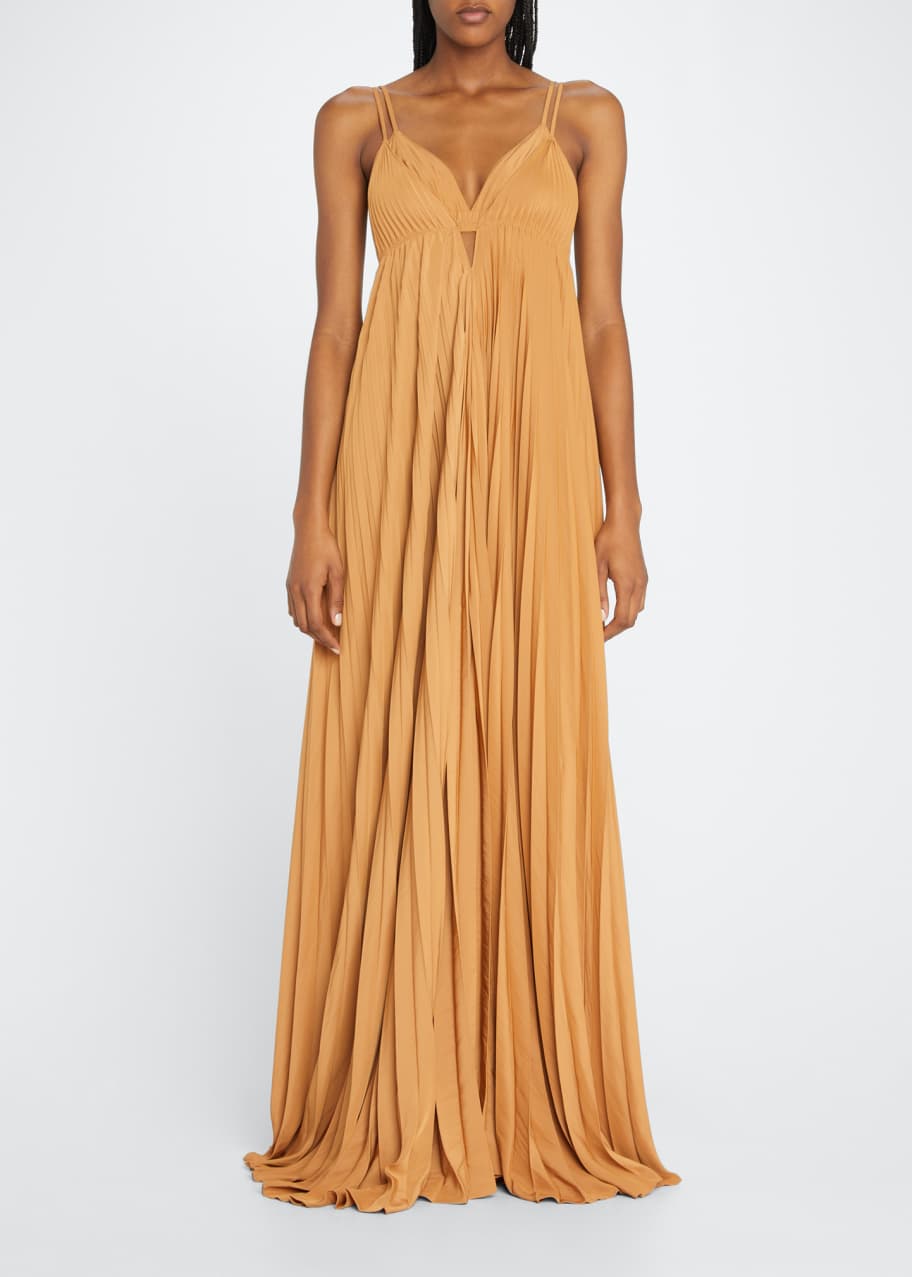 A.L.C. Arianna Cutout Pleated Maxi Dress - Bergdorf Goodman