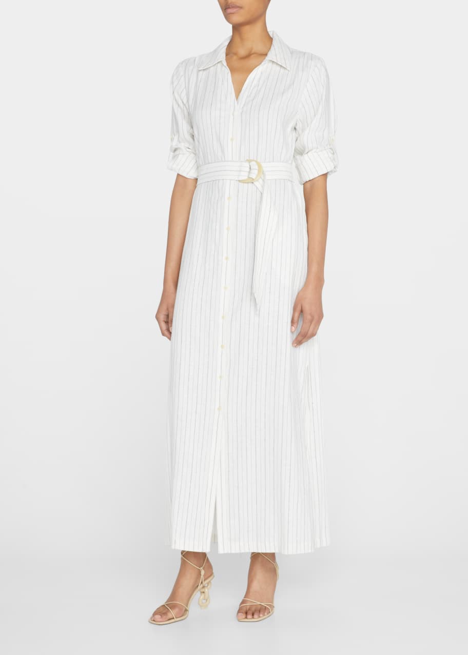 SIMKHAI Tallulah Striped Button-Front Linen Shirt Maxi Dress - Bergdorf  Goodman