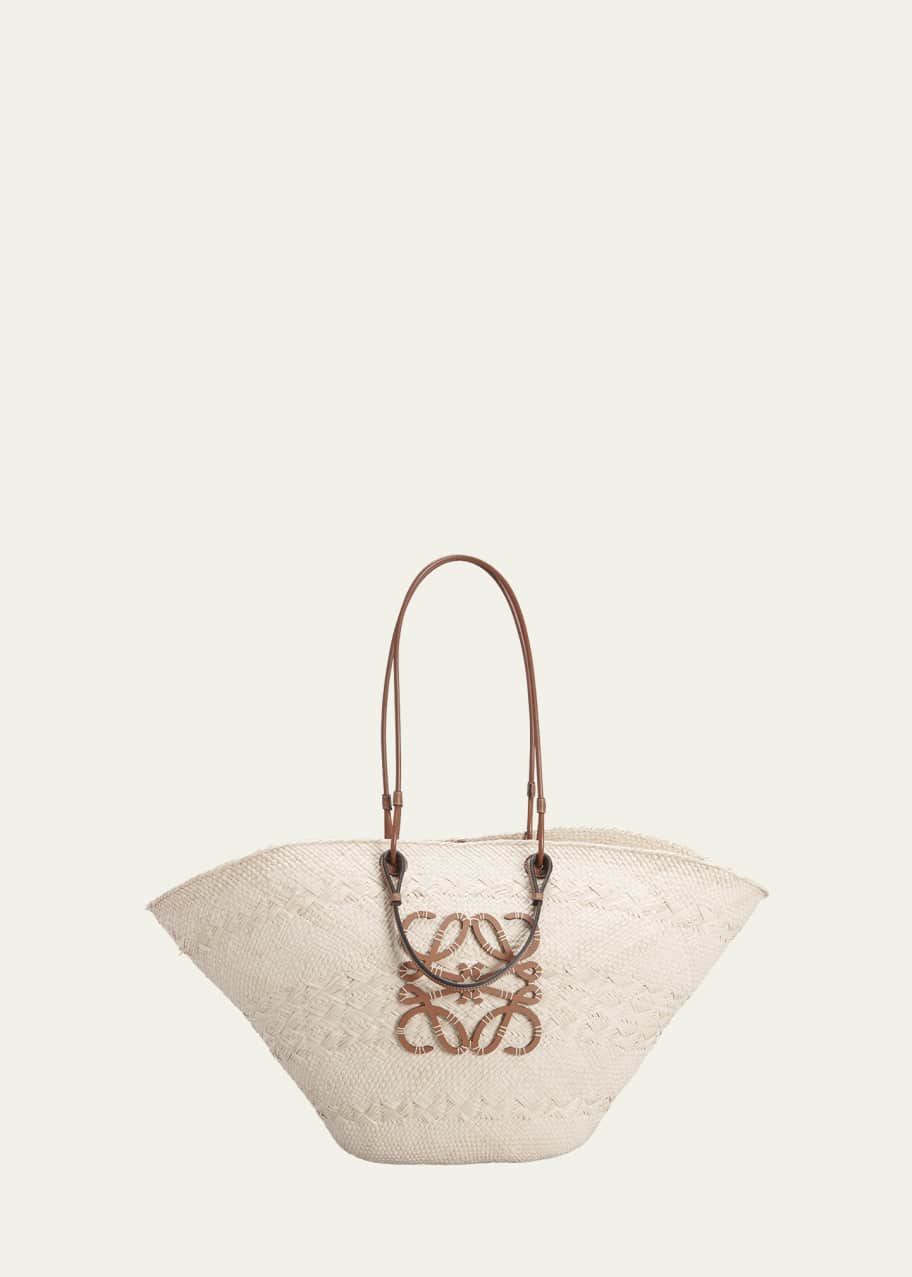 Image 1 of 1: Anagram Large Basket Straw Tote Bag