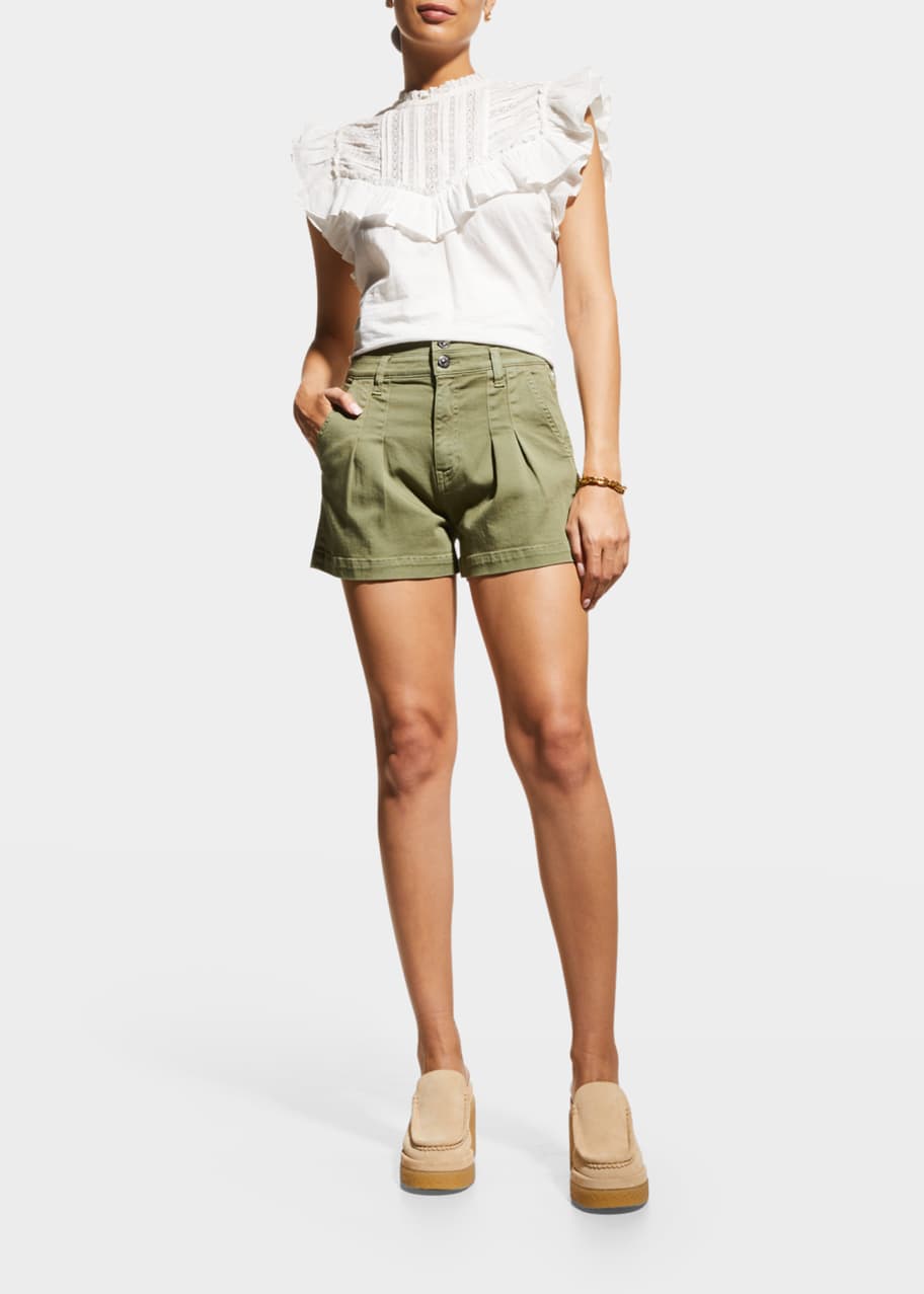 Veronica Beard Jaylen High Rise Pleated Shorts Bergdorf Goodman