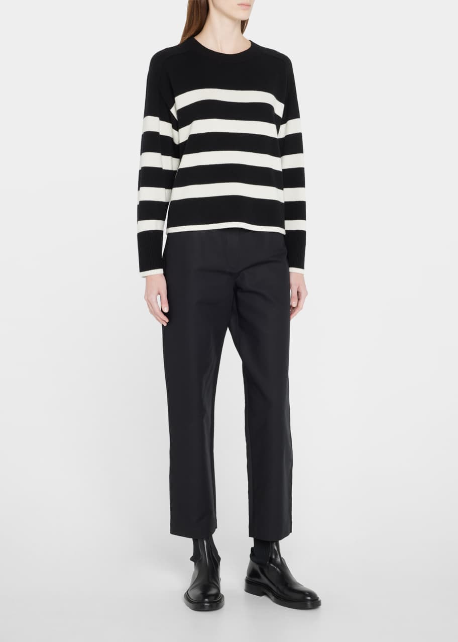 Akris punto Striped Wool Cashmere Sweater Bergdorf Goodman