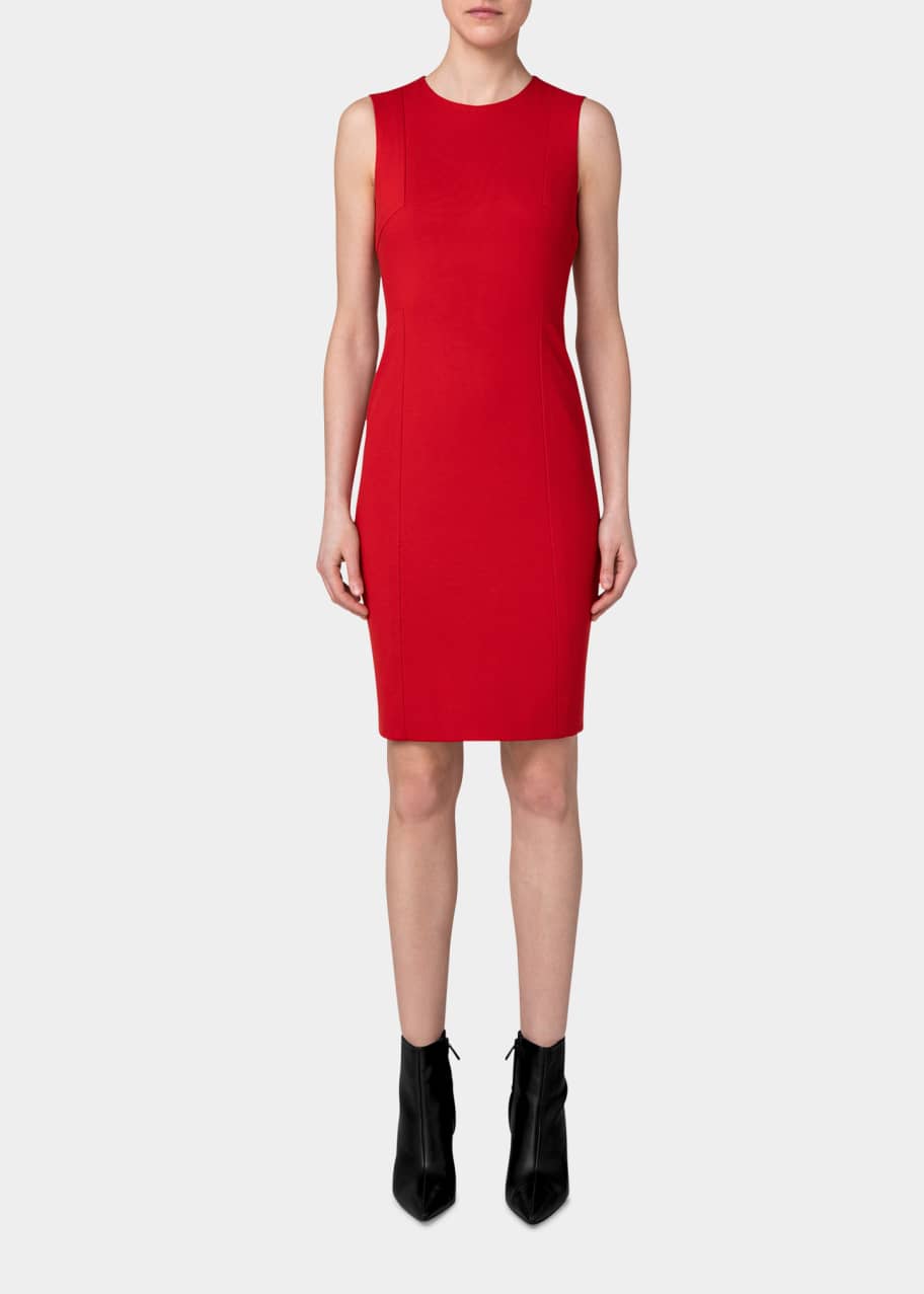 Akris punto Sleeveless Sheath Jersey Dress - Bergdorf Goodman