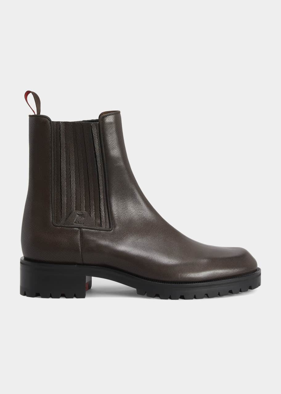 Christian Louboutin Men's Motok Leather Ankle Boots - Bergdorf Goodman