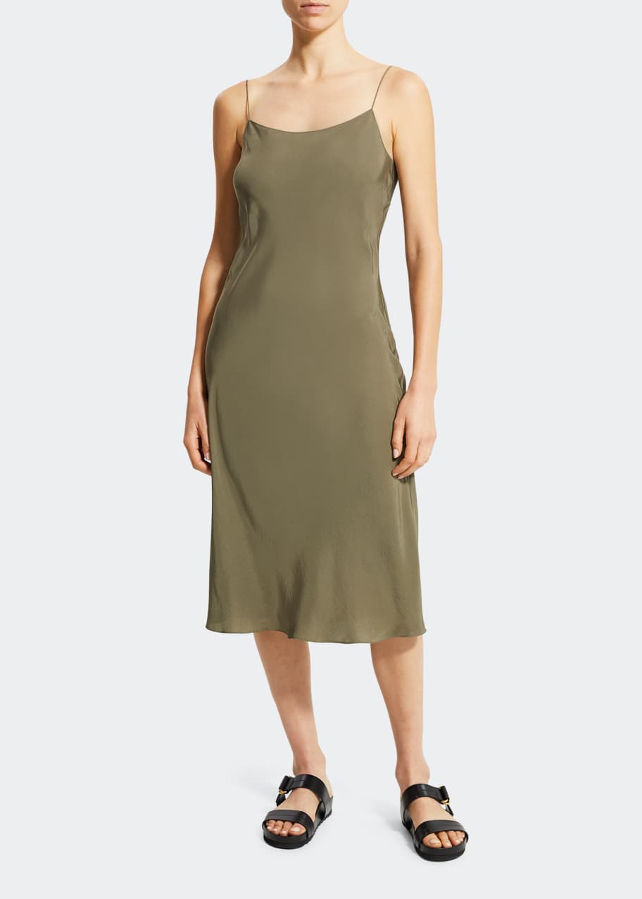 theory smocked midi dress Theory Smocked-Back Midi Slip Dress