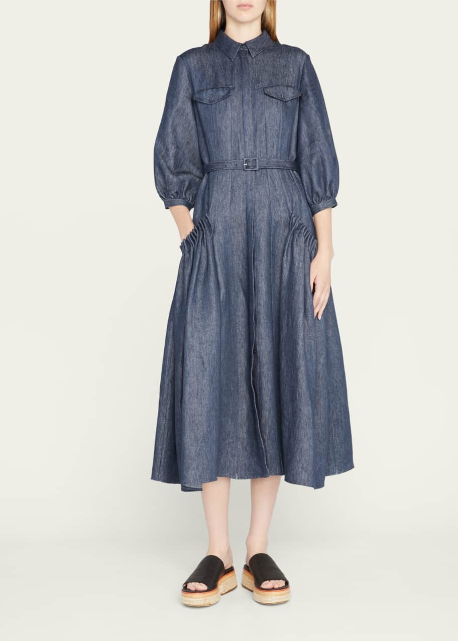 knee length dresses for ladies All Season Linen Dress with Obi Belt and Pockets, Floor Lenghth Maxi Dress, Heavyweight Linen Dress, Womens Linen Clothing, XL / Plum main image 0
