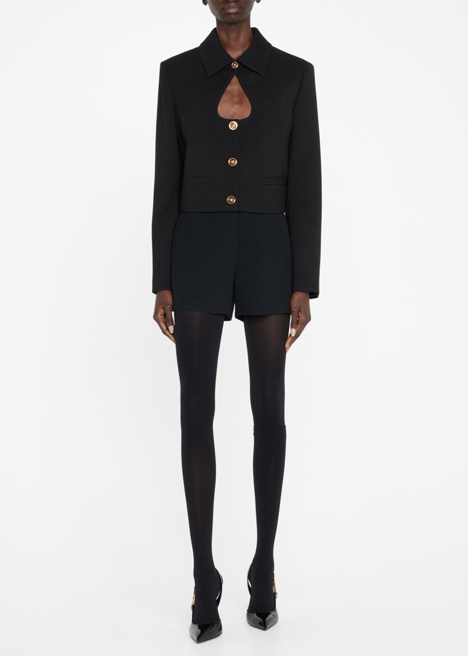 Versace Keyhole Button-Down Wool Informal Jacket - Bergdorf Goodman
