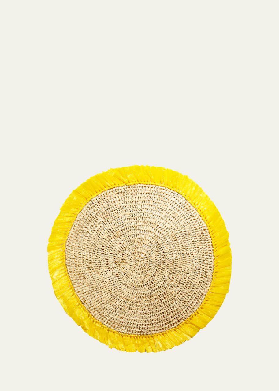 Image 1 of 1: Woven Rattan Fringe Placemat