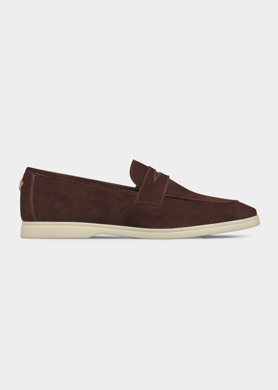 Bougeotte Suede Sporty Penny Loafers Bergdorf Goodman