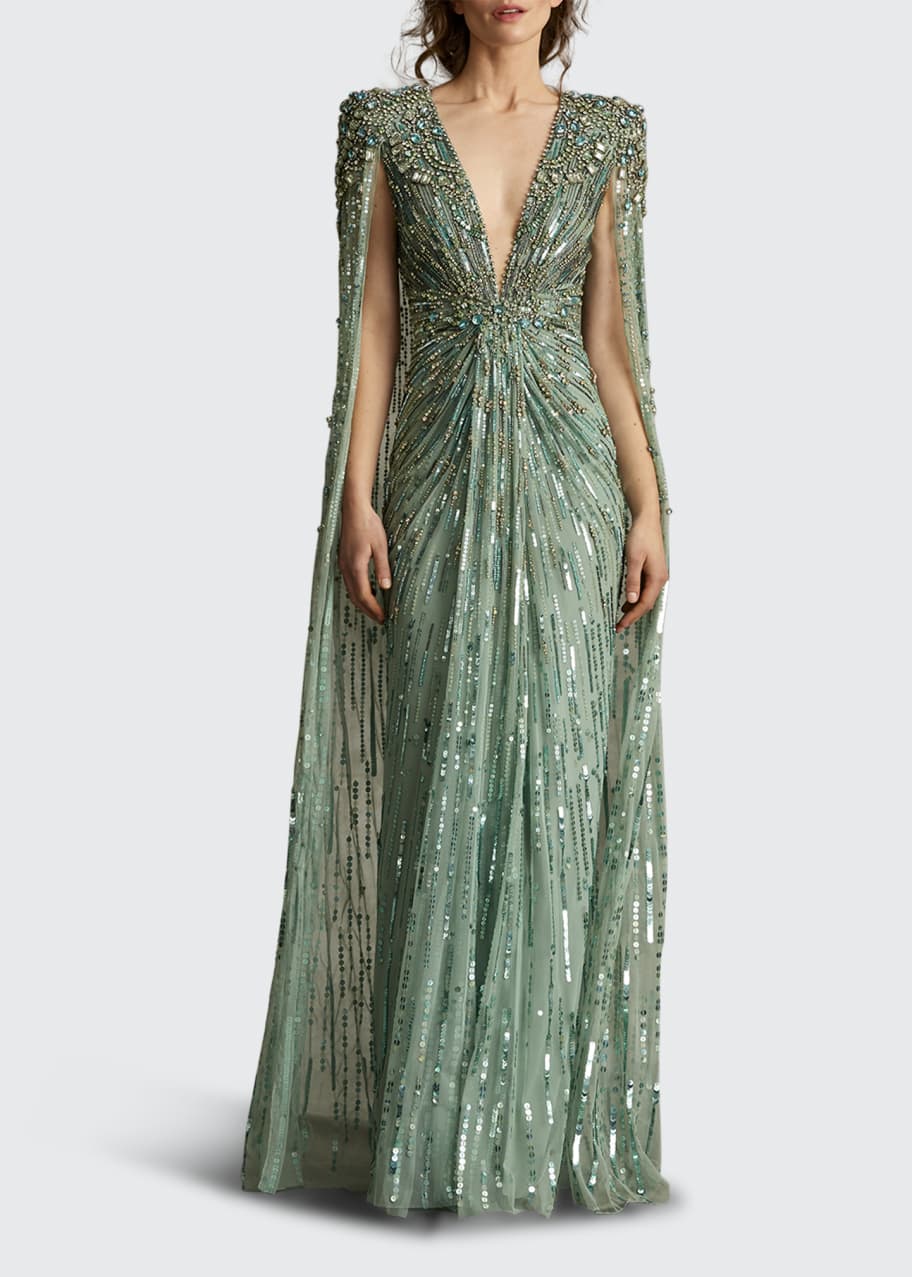 Jenny Packham Lotus Lady Embellished Evening Gown - Bergdorf Goodman