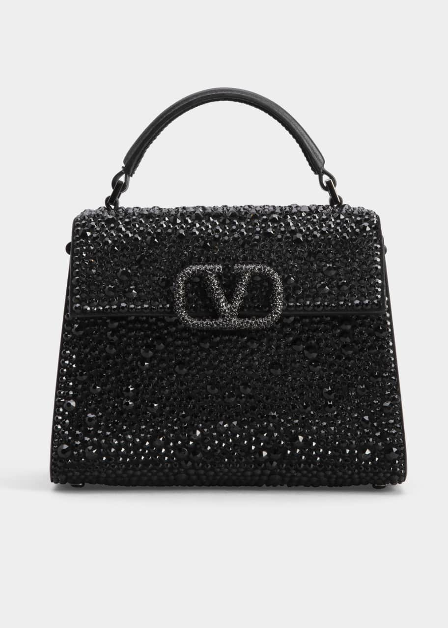 Valentino Garavani VSLING Mini VLOGO Crystal Top-Handle bAG - Bergdorf  Goodman