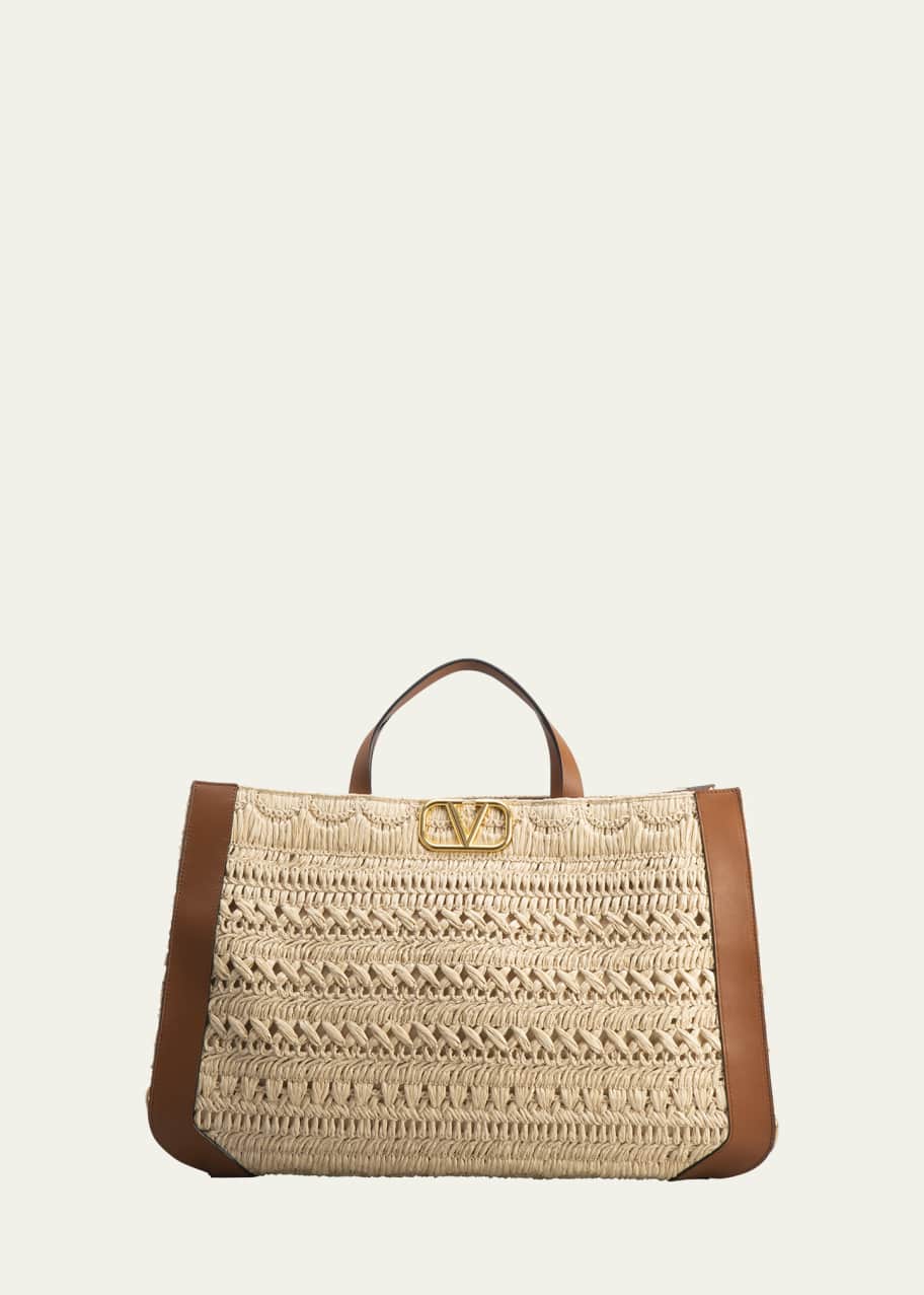 Valentino raffia tote cheap