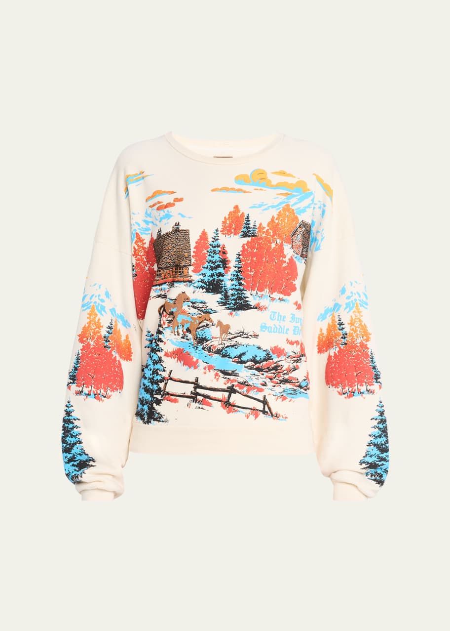 Image 1 of 1: The Drop Square Graphic Crewneck Sweatshirt