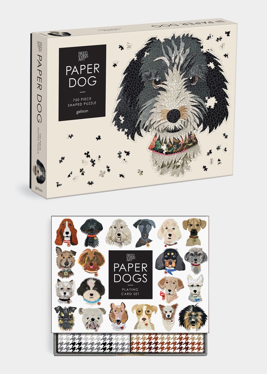 Galison Paper Dog 750Piece Puzzle and Card Set Bergdorf Goodman