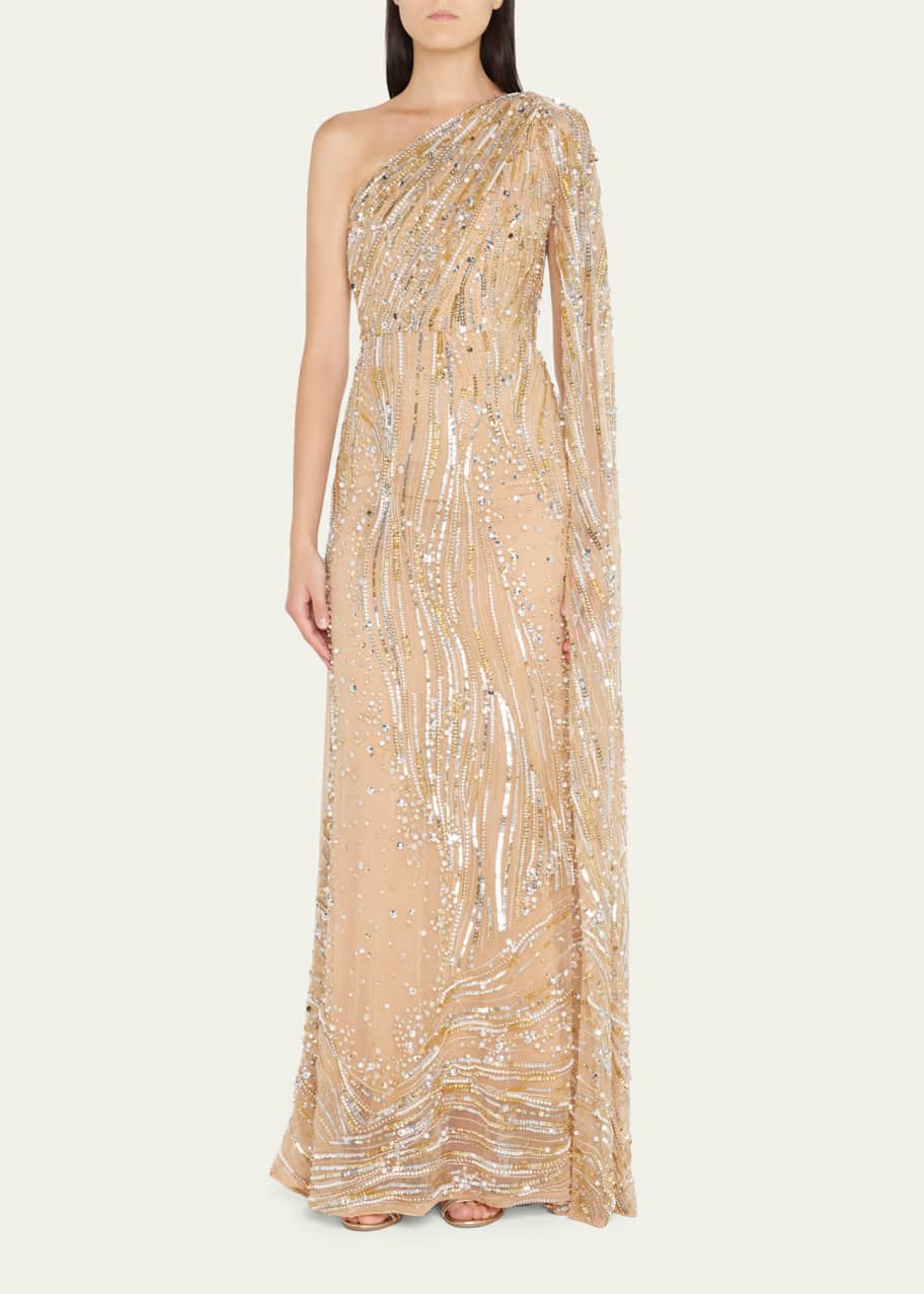 elie saab bead embroidered long dress Abby Tea Length Wedding Dress main image 0