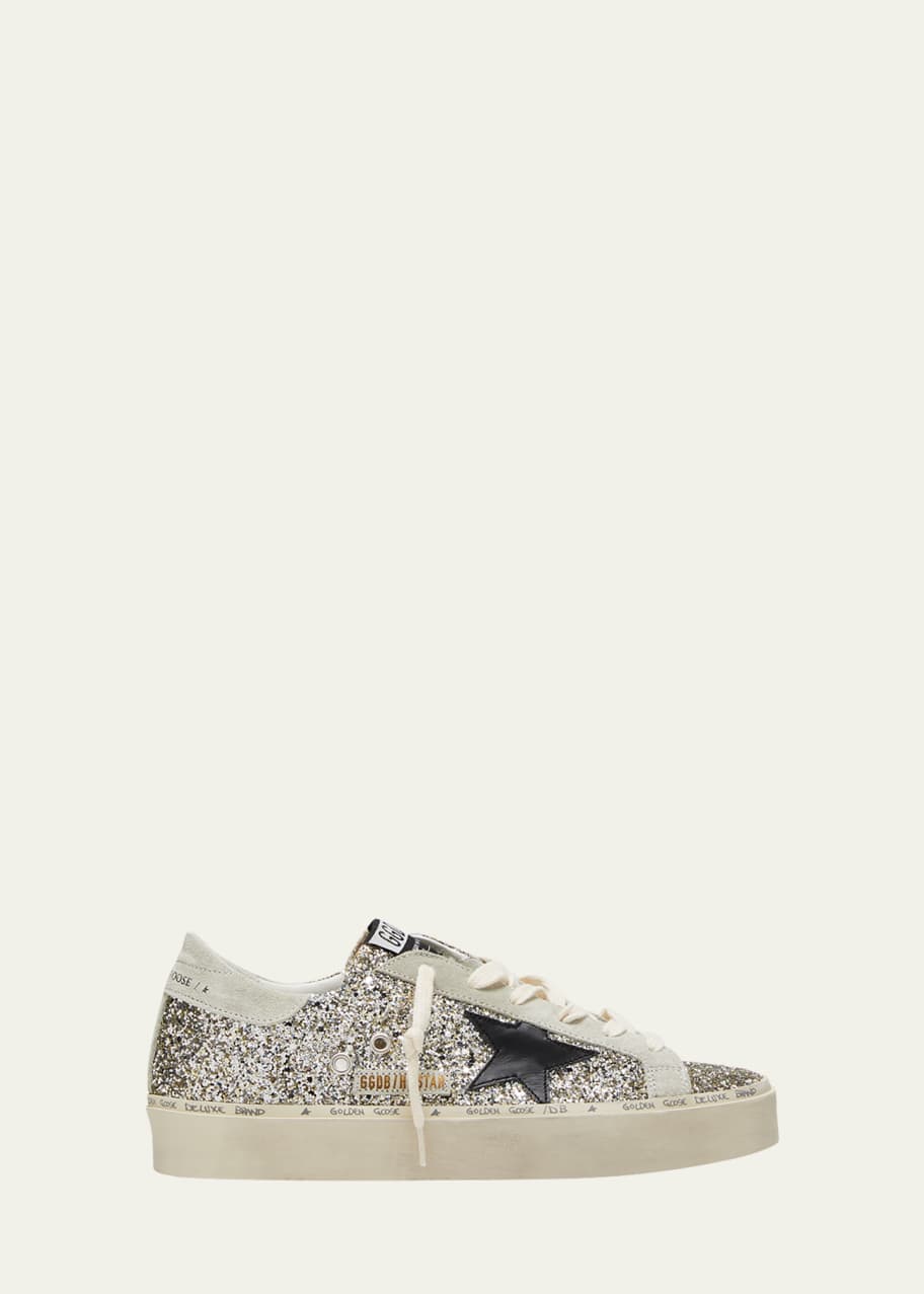 Golden Goose Hi Star Low-Top Glitter Court Sneakers - Bergdorf Goodman