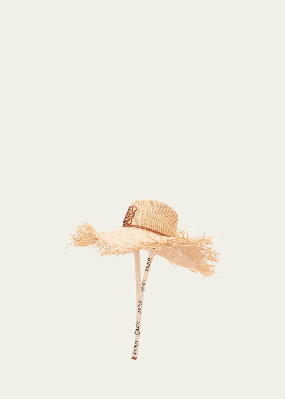 Loewe Anagram Fringe Raffia Sun Hat - Bergdorf Goodman