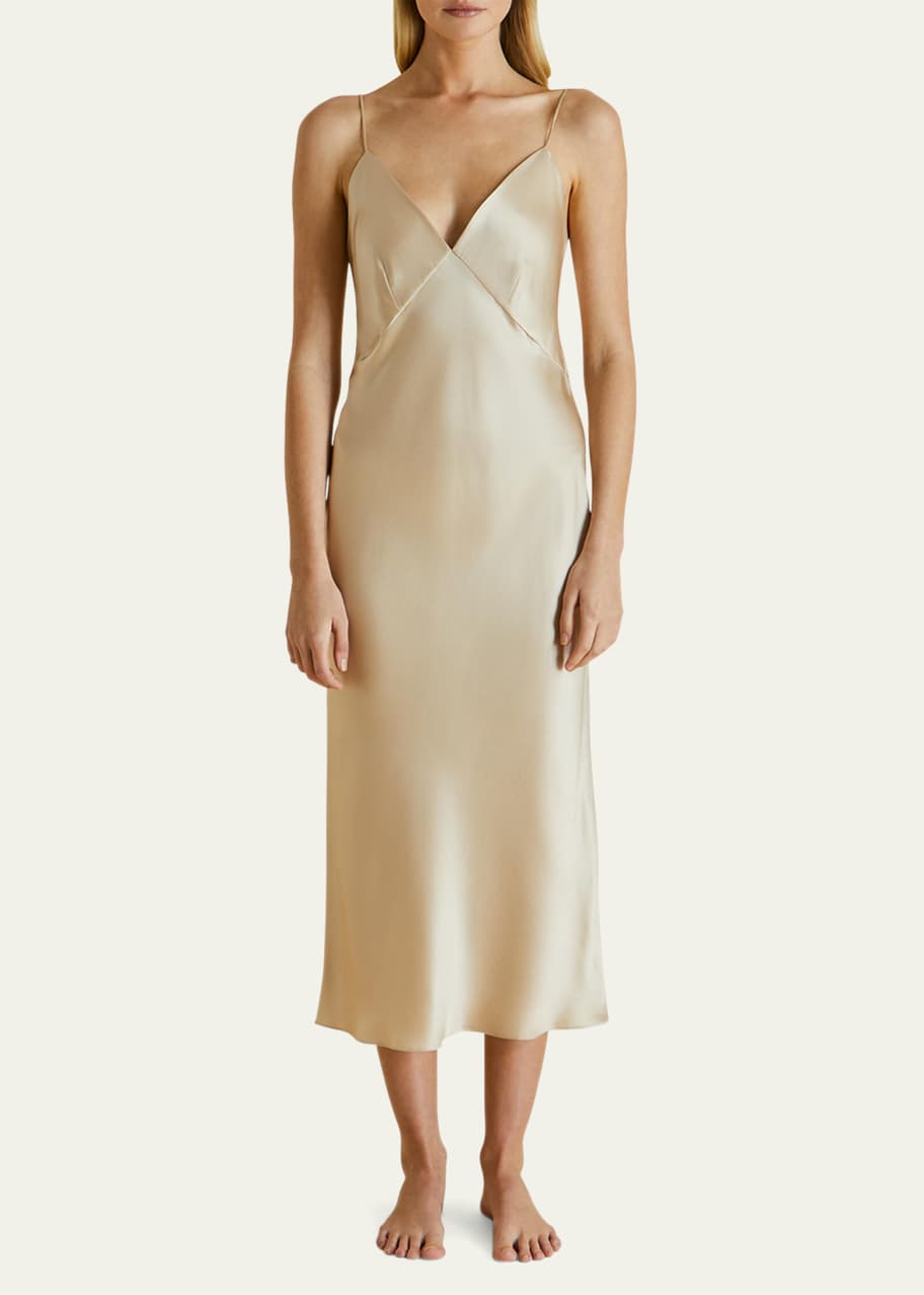 Olivia von halle deals issa ivory slip