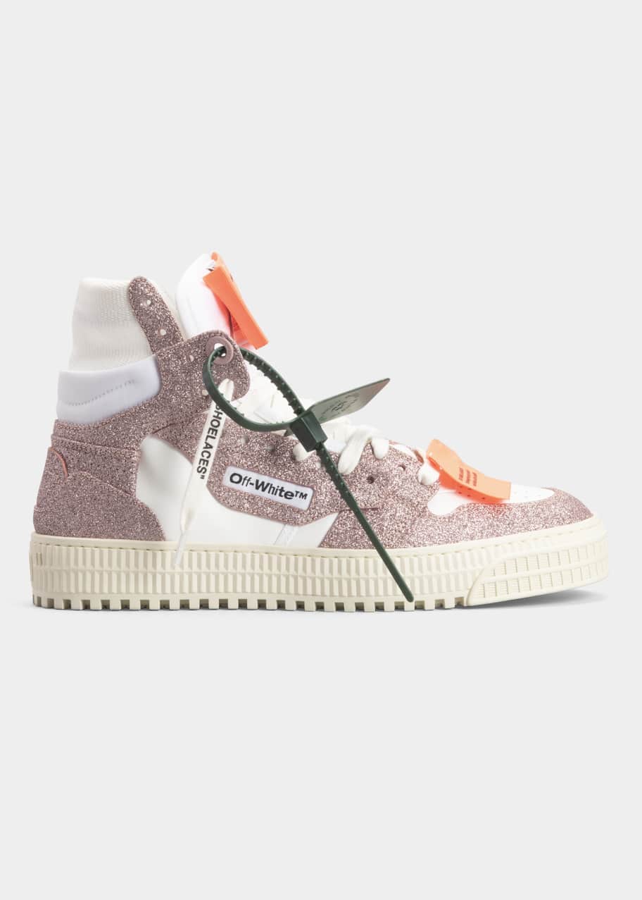Off White 3.0 Court Glitter High Top Sneakers Bergdorf Goodman