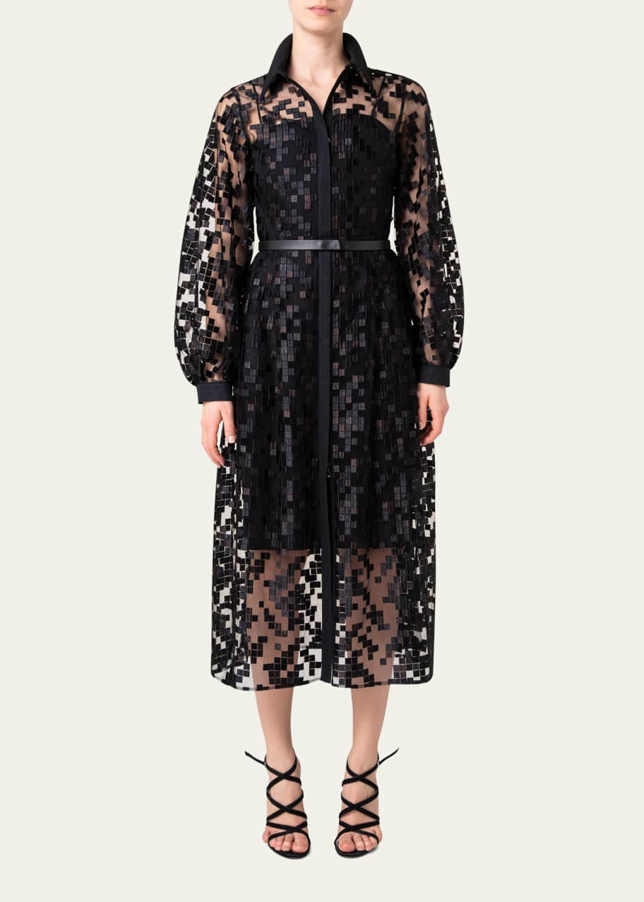 embroidered tulle midi dress Embroidered Tulle Midi Jumper