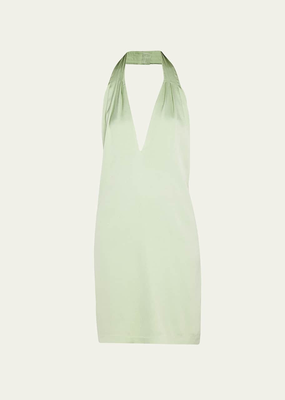 rust halter dress Boho Mini Dress 