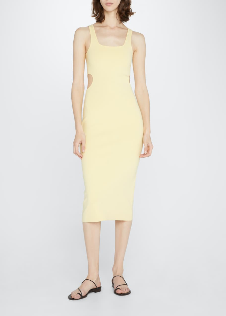 ZEYNEP ARCAY Square-Neck Cutout Knit Midi Dress - Bergdorf Goodman